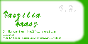 vaszilia haasz business card